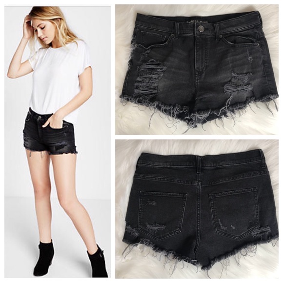 express distressed shorts